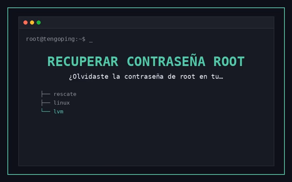 Recuperar contraseña root con livecd y LVM